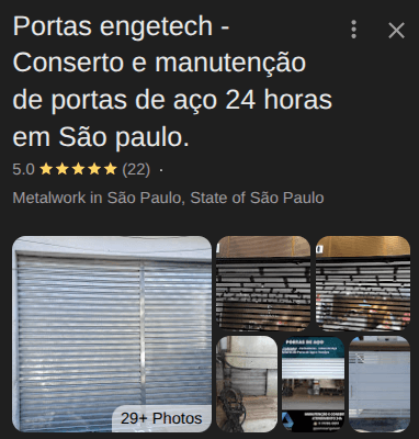 Avaliações reais no Google Maps